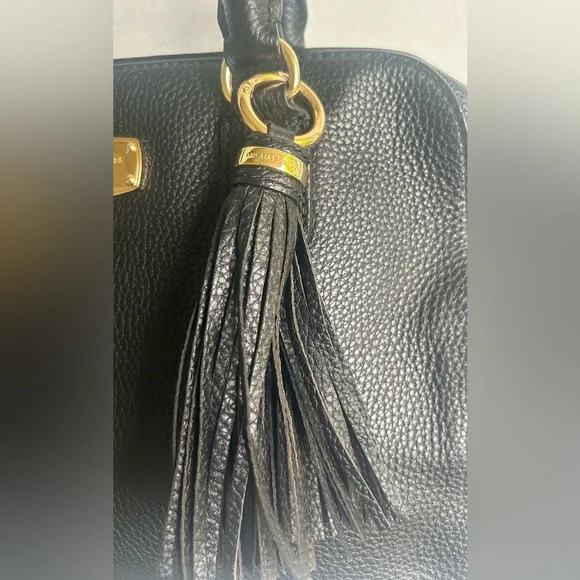 Michael Kors Black Satchel with Gold Details - Picture 5 of 10